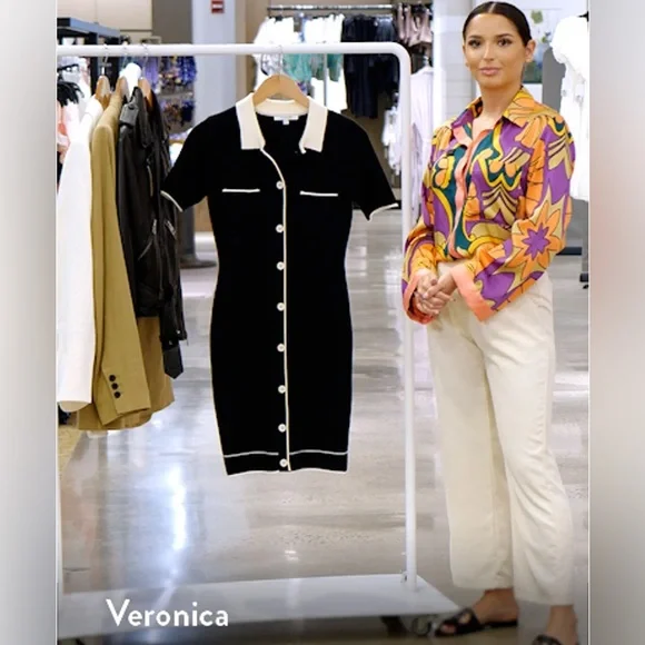 ZOE AND CLAIRE Contrast Mini Sweater Dress | Size S - Picture 3 of 11